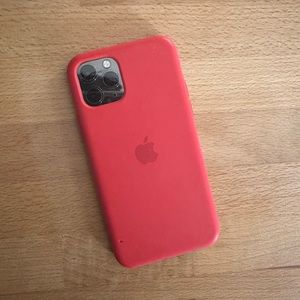 apple silicone case red iphone 11 pro